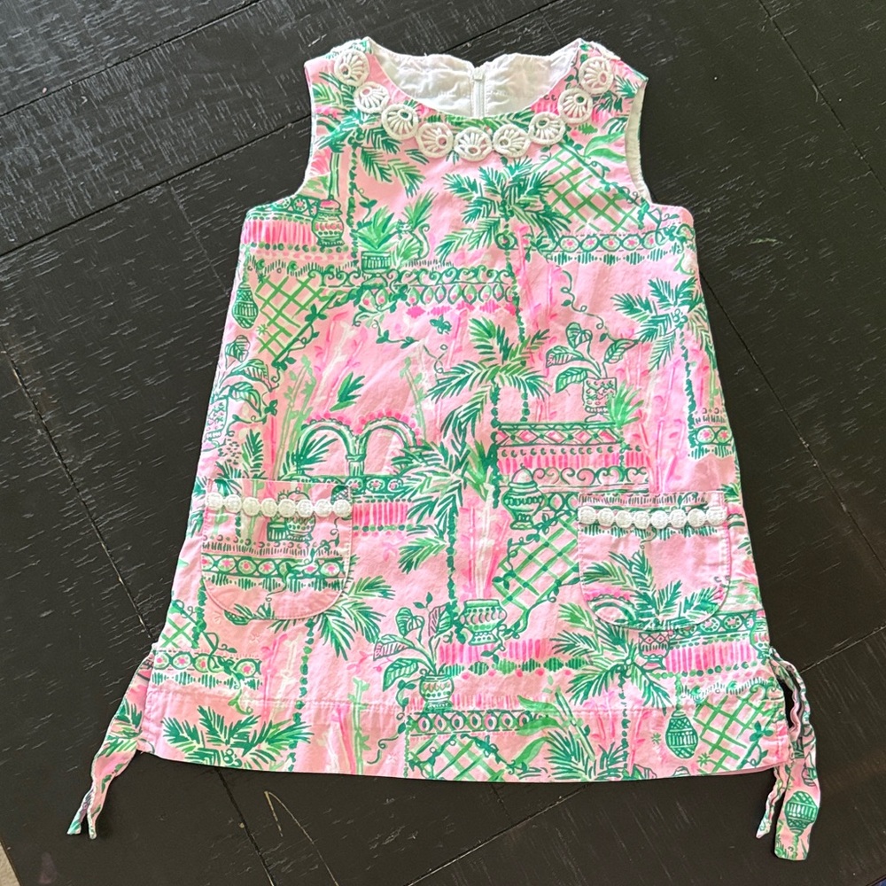 Lilly Pulitzer girls shift dress Pink and Green Sleeveless Dress